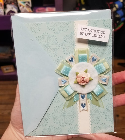 Any Occasion Ribbon with Flower GREETING CARD by birdie & co.