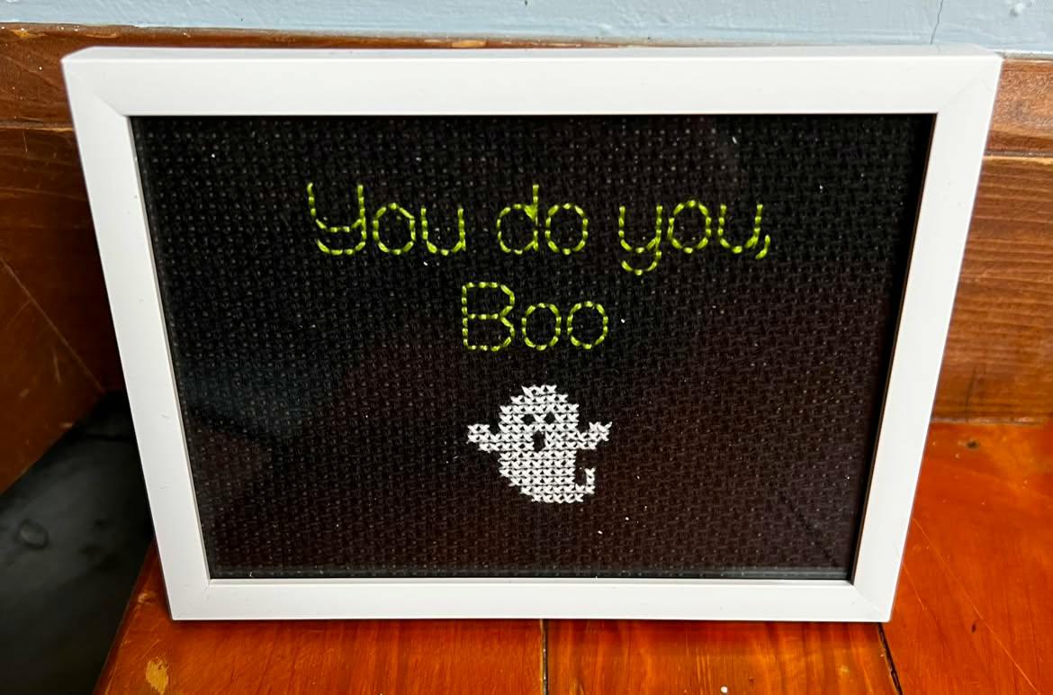 You Do You Boo Framed Cross-Stitch