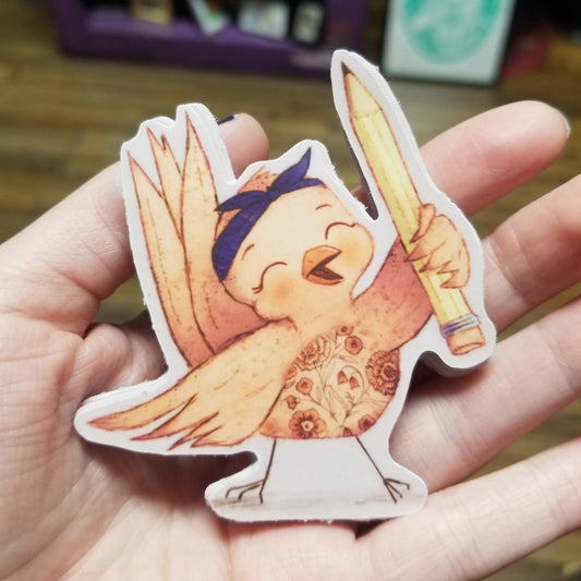 Pencil Bird STICKER
