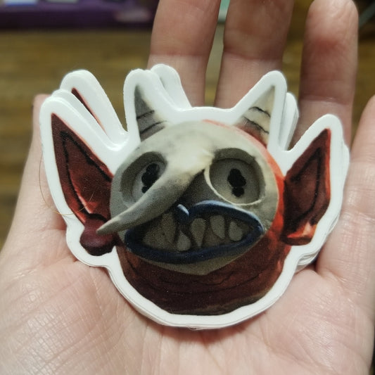 Red Goblin Sculpt STiCKER by Gloopy Goblin