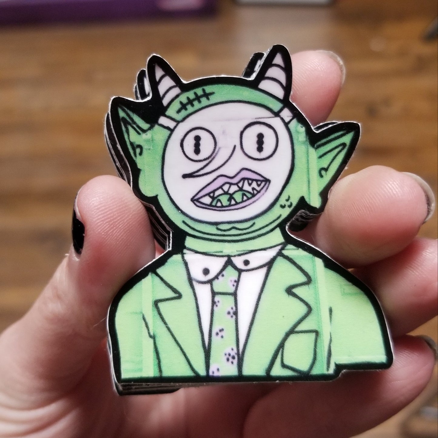 Small Green Goblin STiCKER by Gloopy Goblin