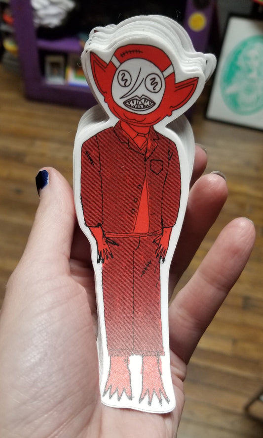 Red Suit Goblin STiCKER by Gloopy Goblin