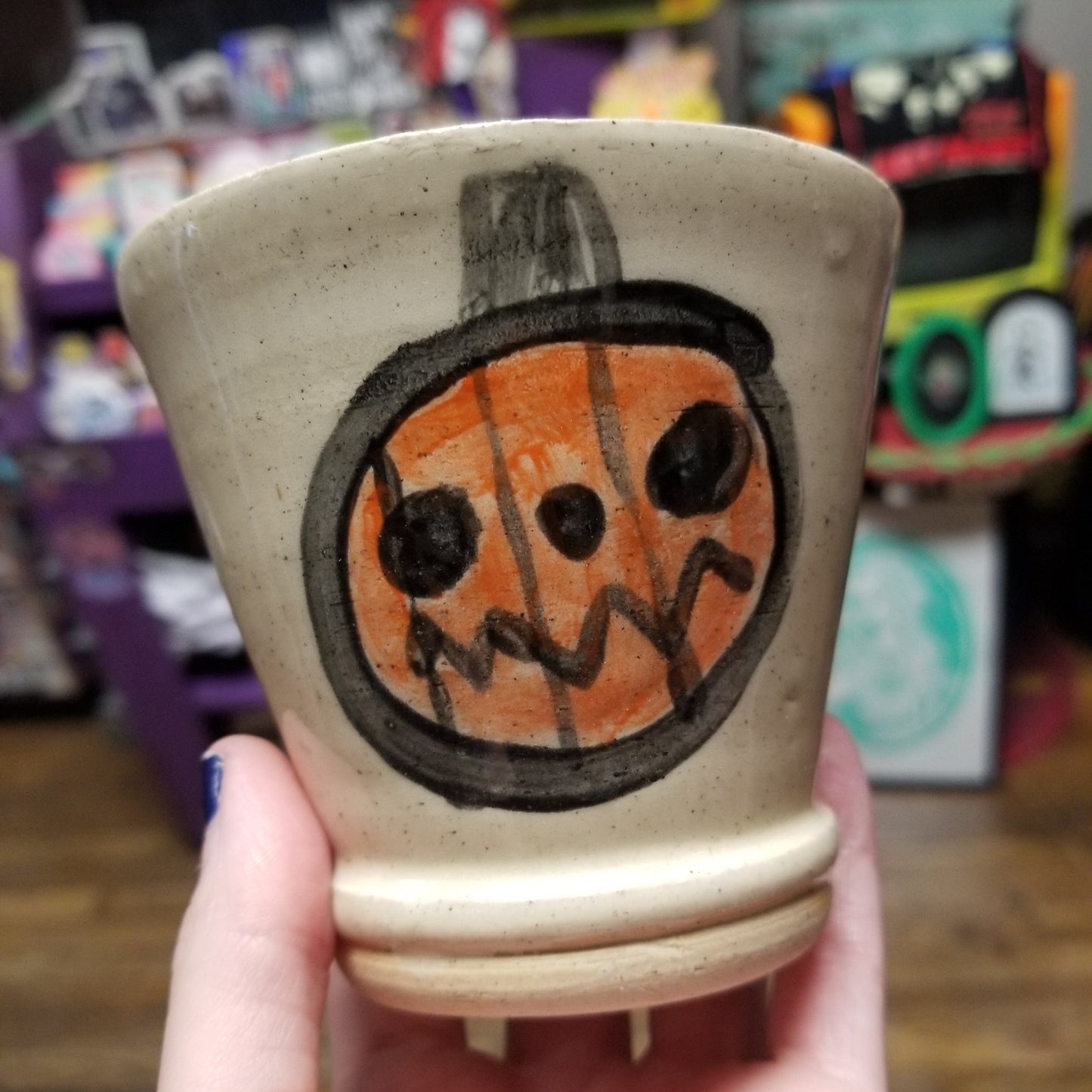 Ceramic Jack O Lantern CUP by Gloopy Goblin