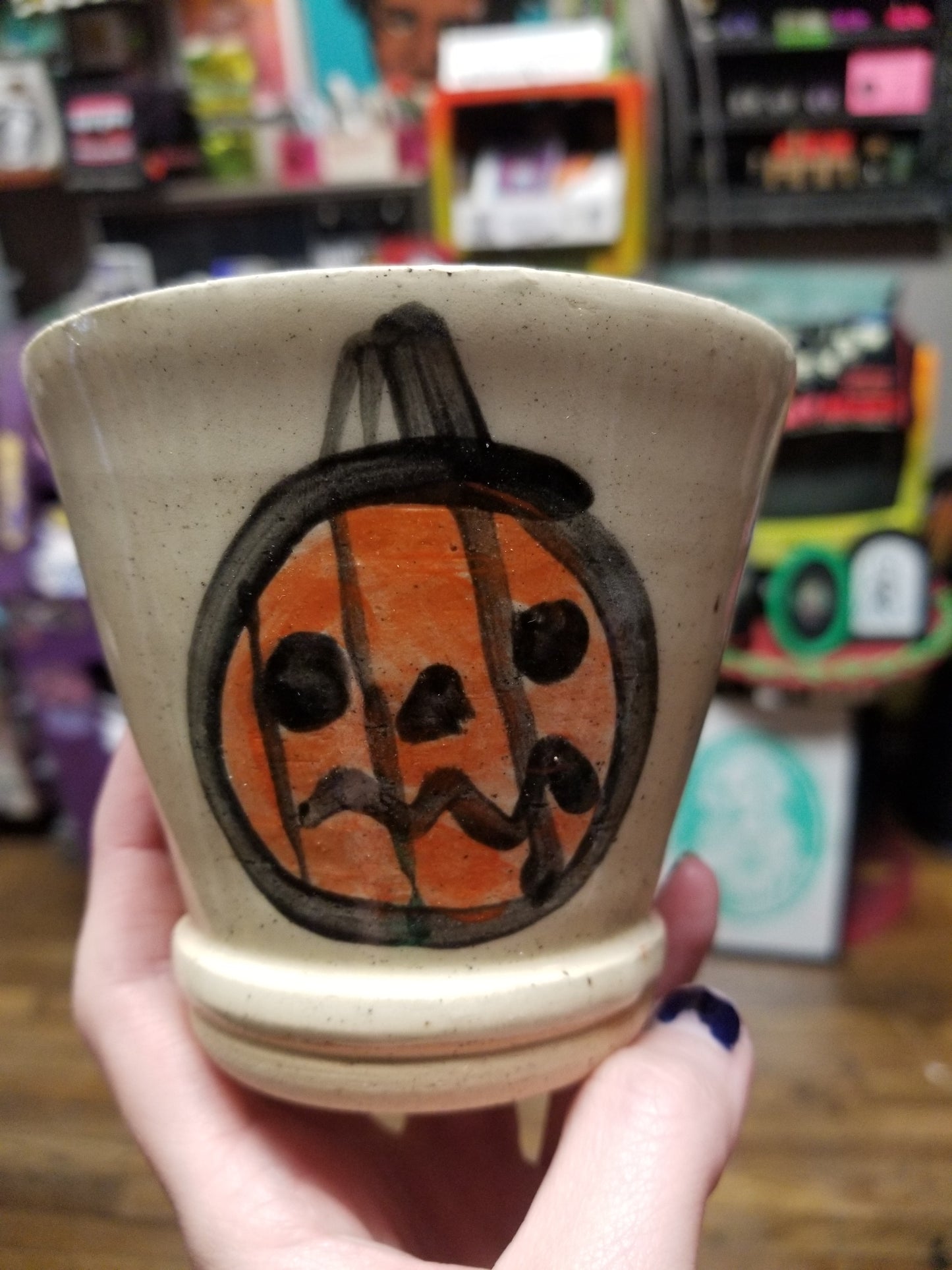 Ceramic Jack O Lantern CUP by Gloopy Goblin