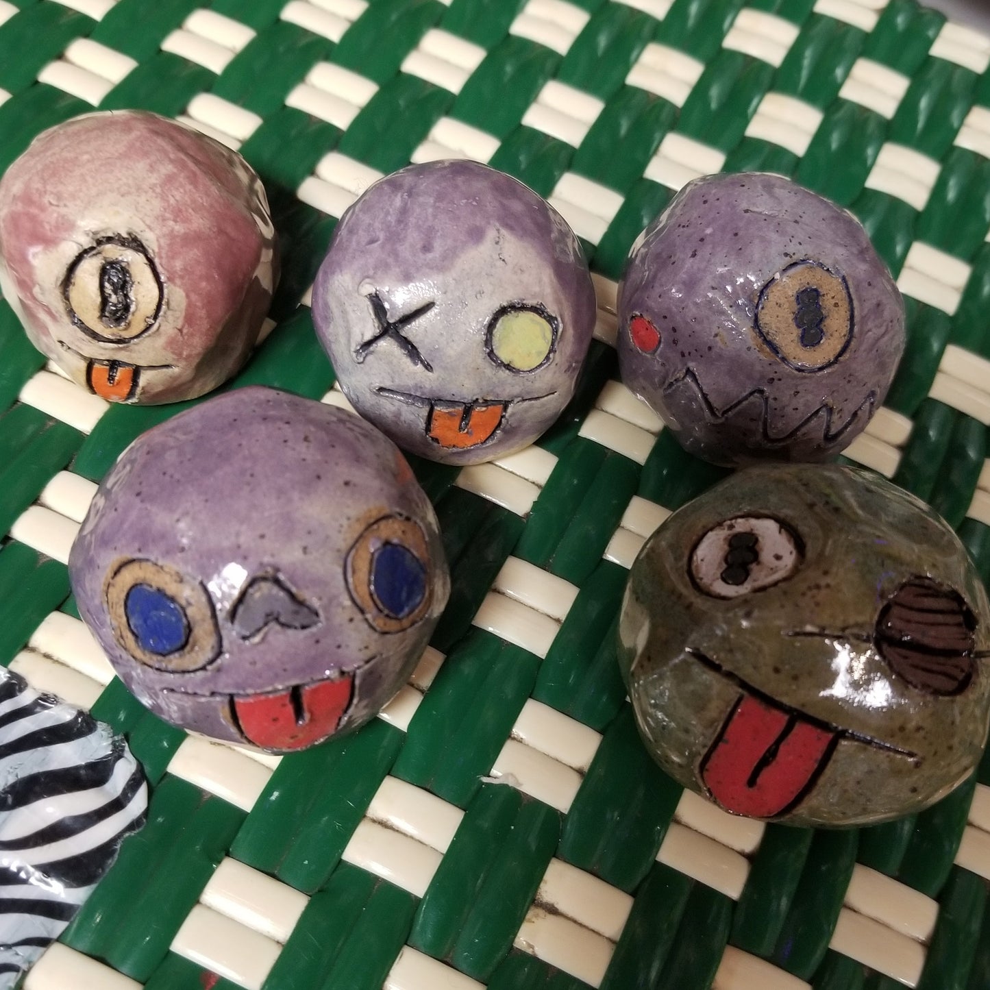 Small Ceramic Face Sculpture by Gloopy Goblin