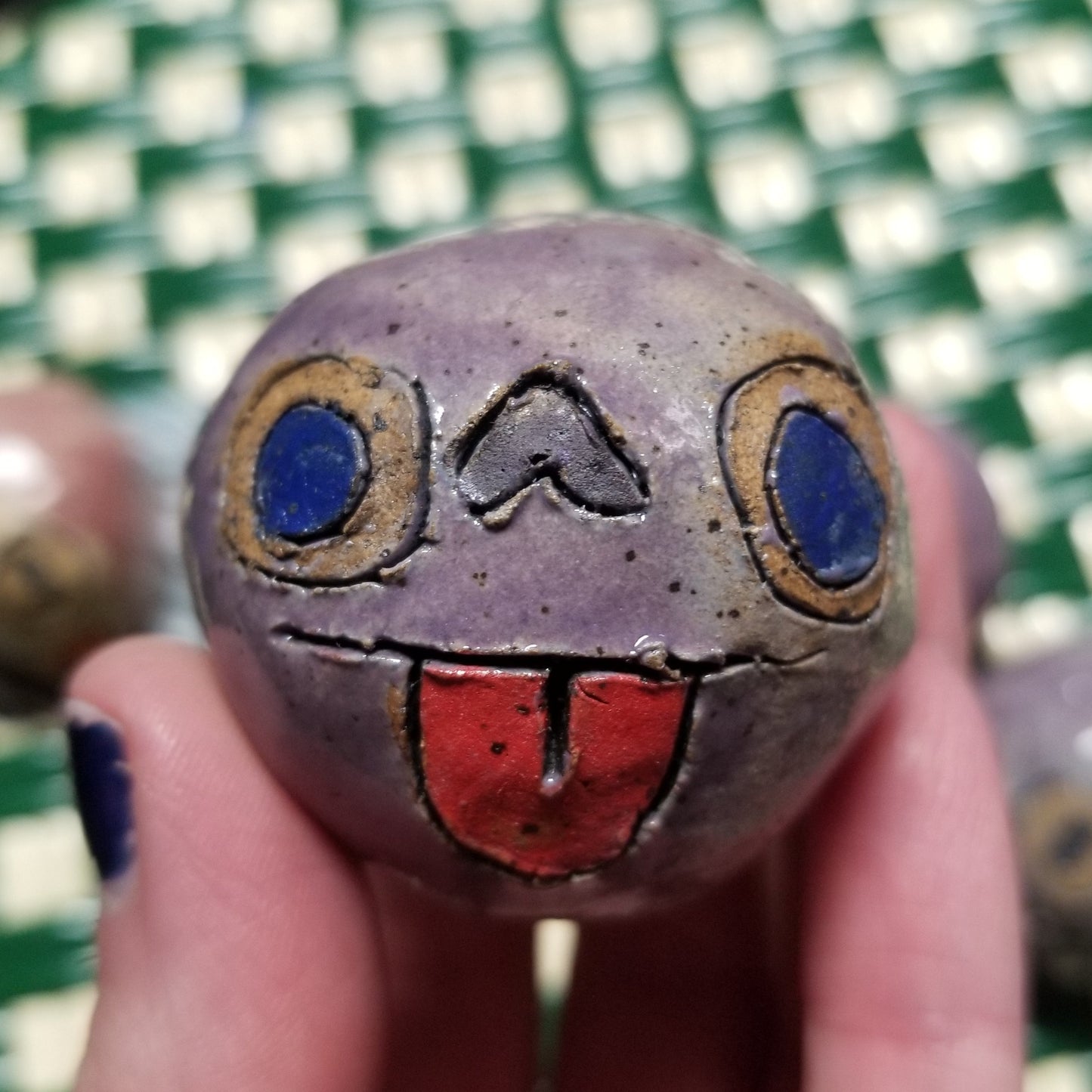 Small Ceramic Face Sculpture by Gloopy Goblin
