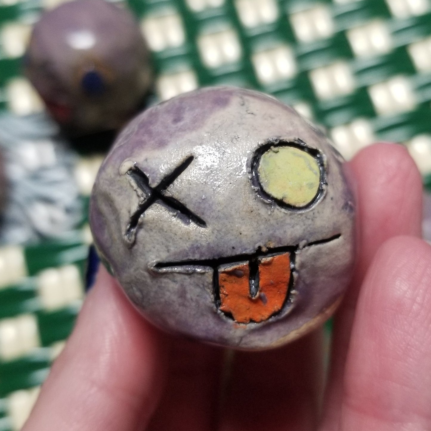Small Ceramic Face Sculpture by Gloopy Goblin