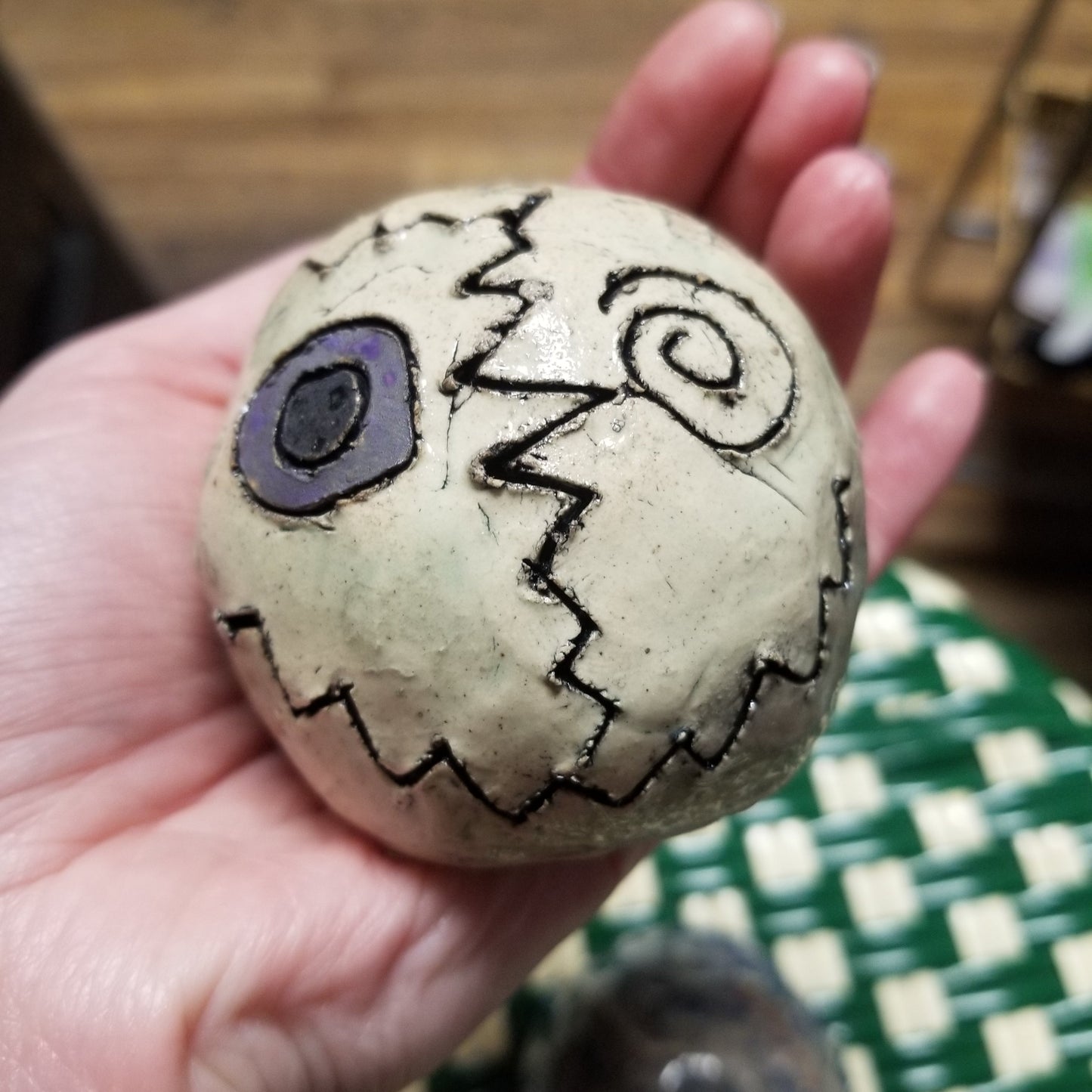 Medium Ceramic Face Sculpture by Gloopy Goblin