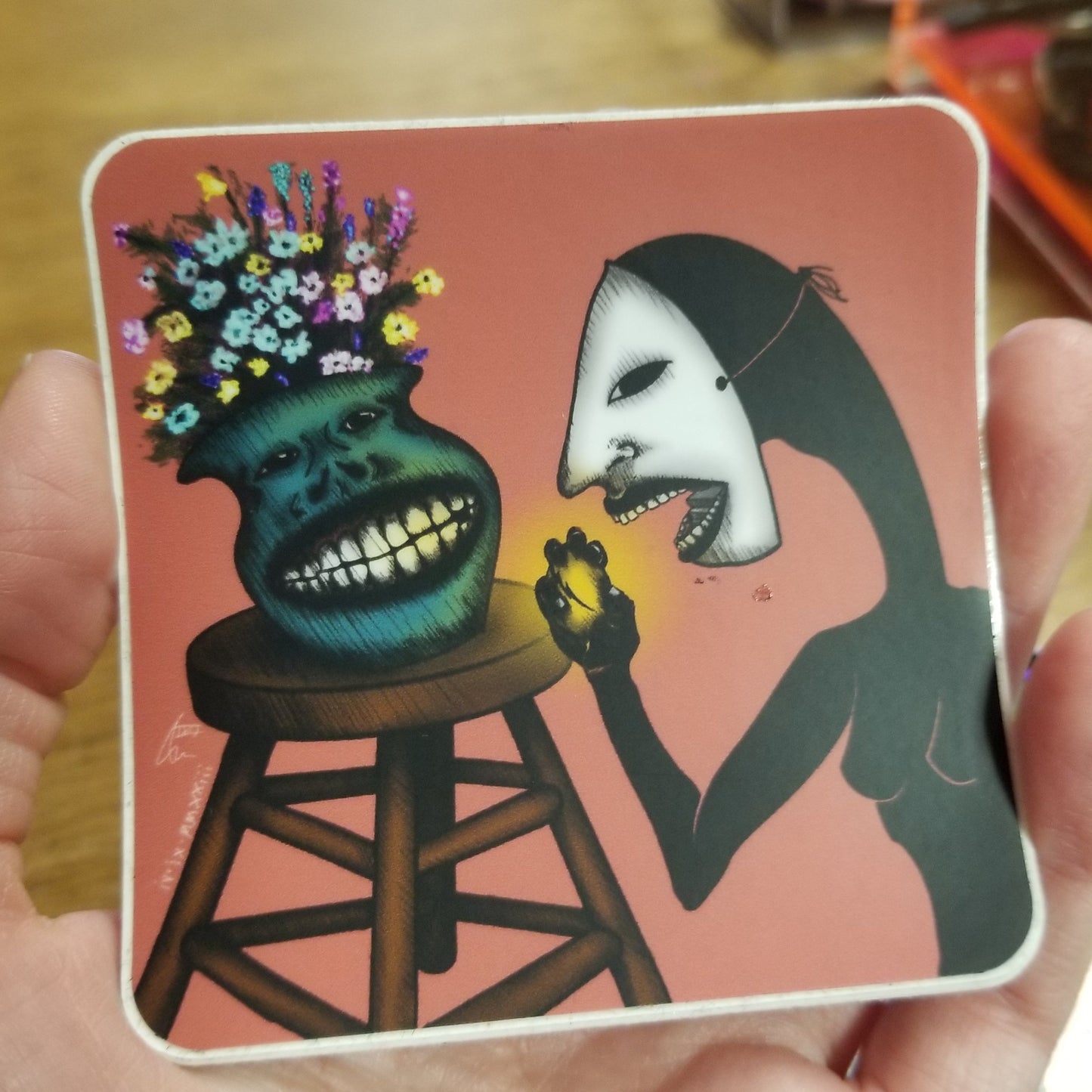 Misc masc & Smiling Pot STICKER