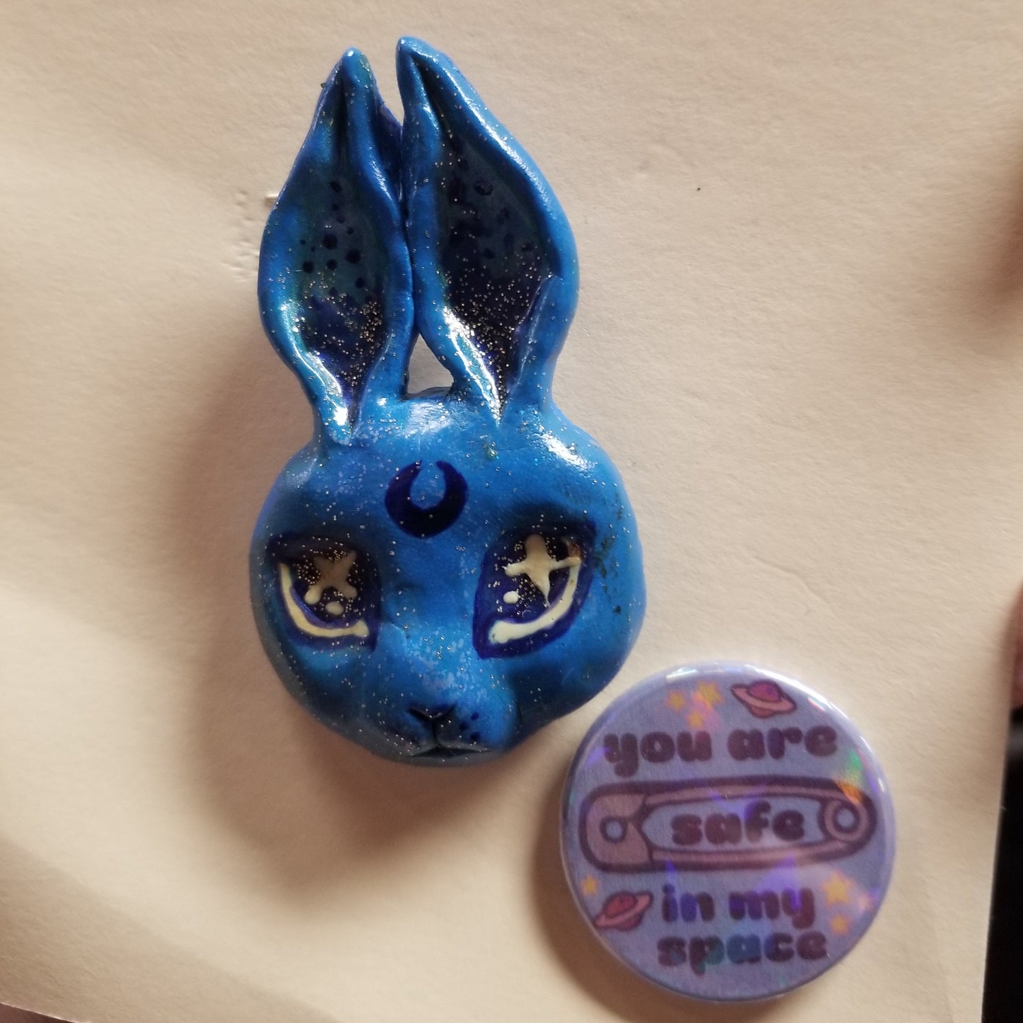 Riot NJ 2-piece You Are Safe In My Space Bunny PiN PACK