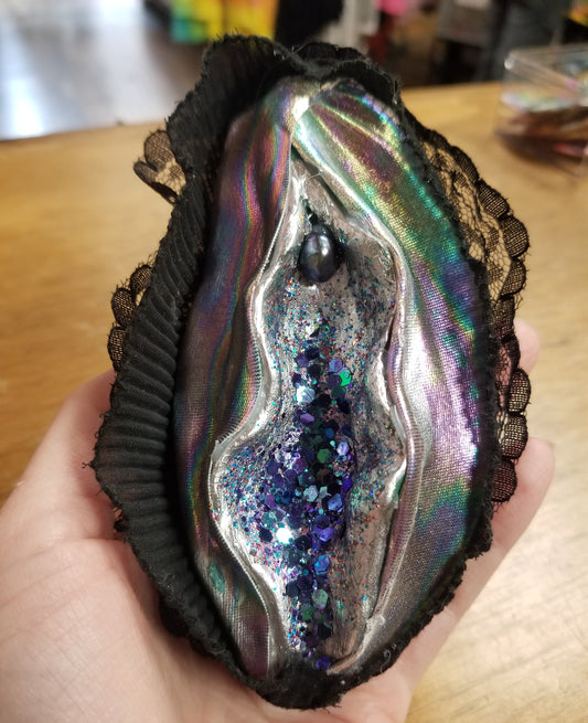 Lace Wrapped One-of-a-kind Vulva WALL ART by VULVAR Productions