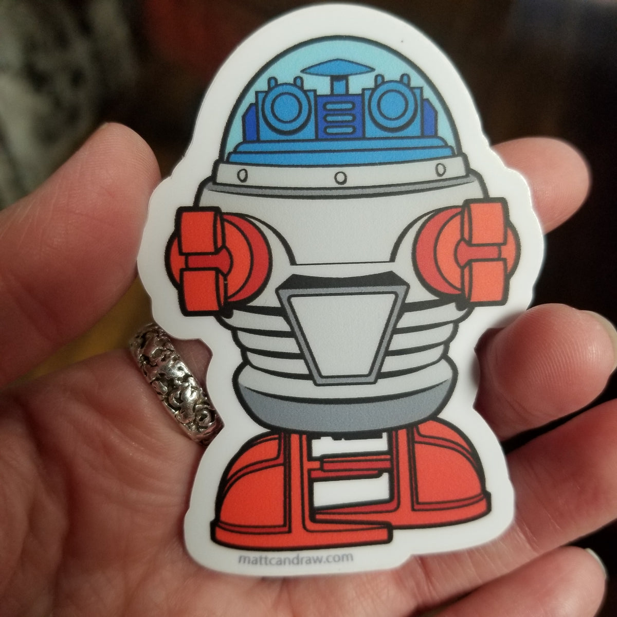 Dome Droid STICKER by mattcandraw