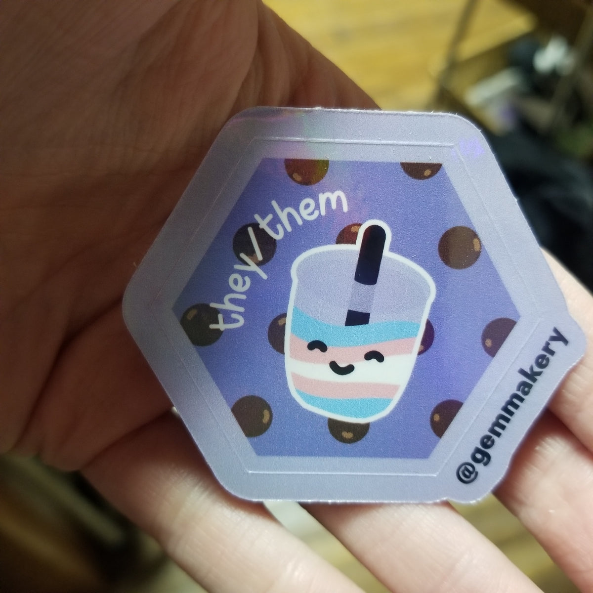 Pronoun Tea STICKER