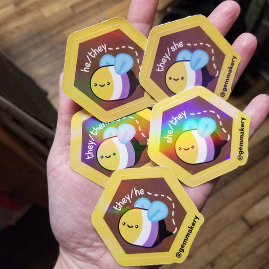 Enbees Pronoun Bee STICKER