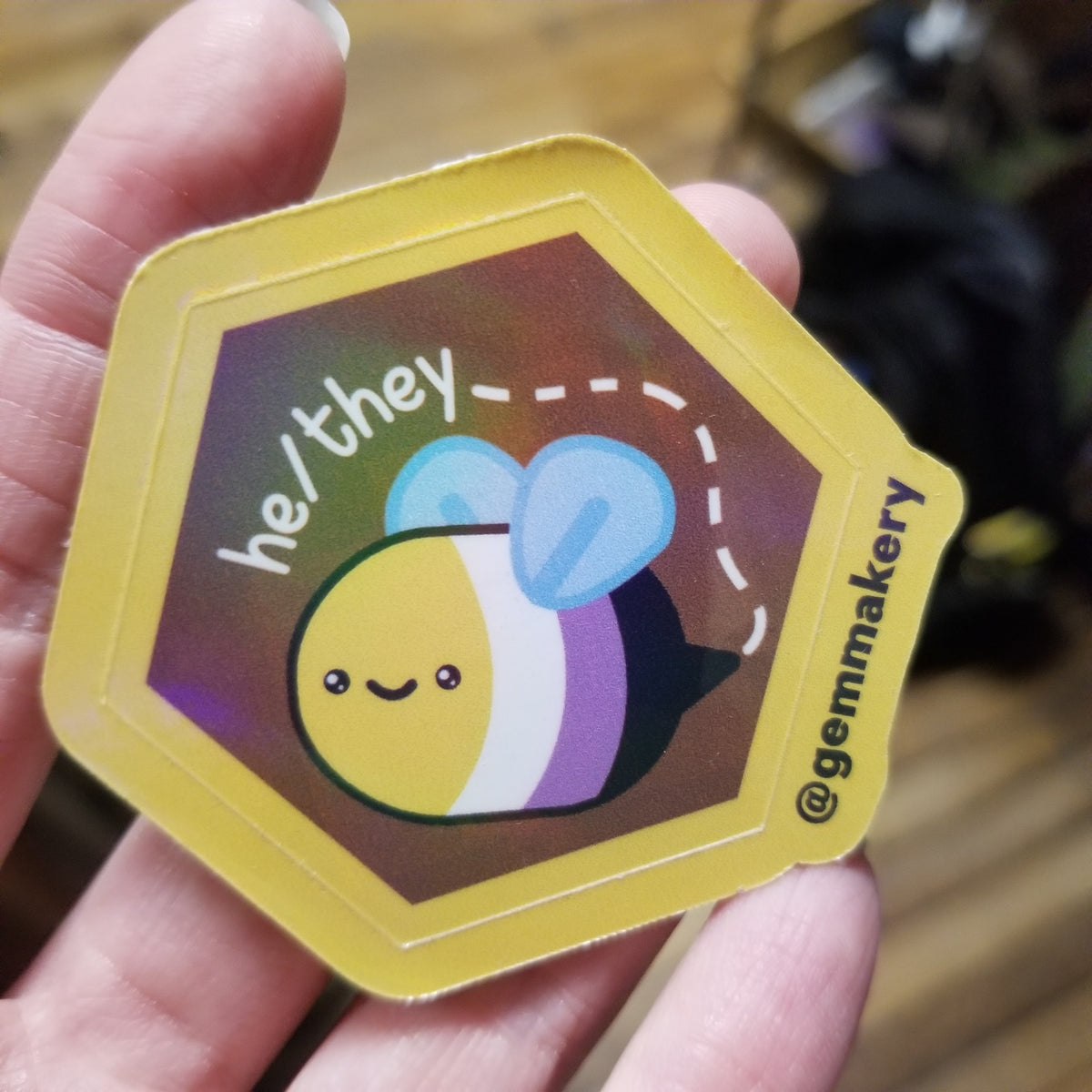 Enbees Pronoun Bee STICKER