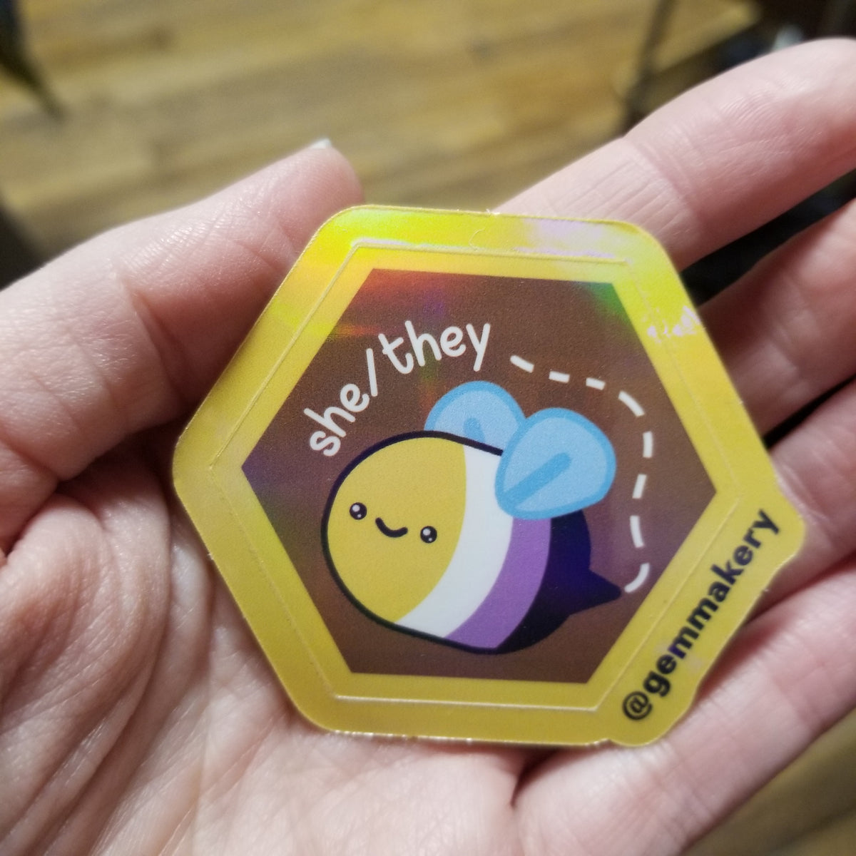 Enbees Pronoun Bee STICKER