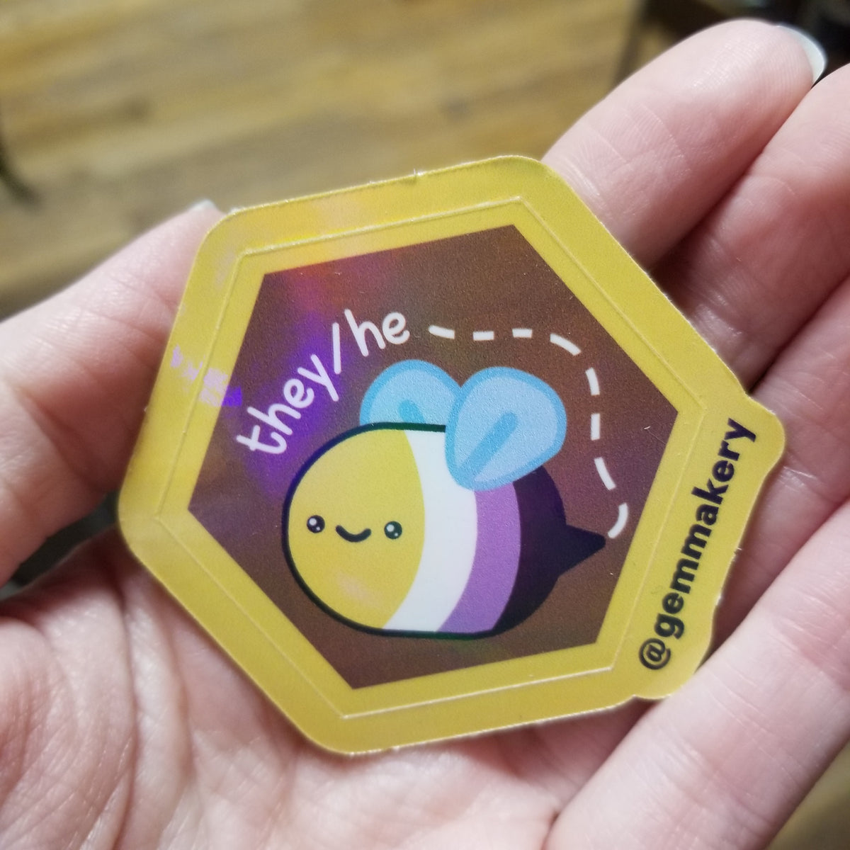 Enbees Pronoun Bee STICKER