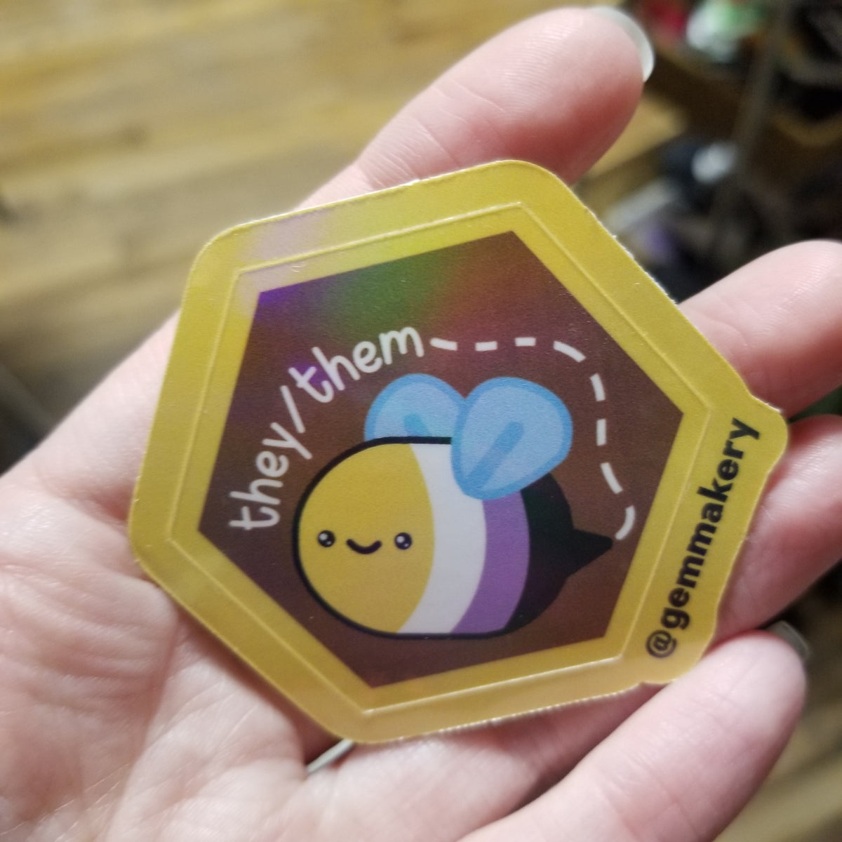 Enbees Pronoun Bee STICKER