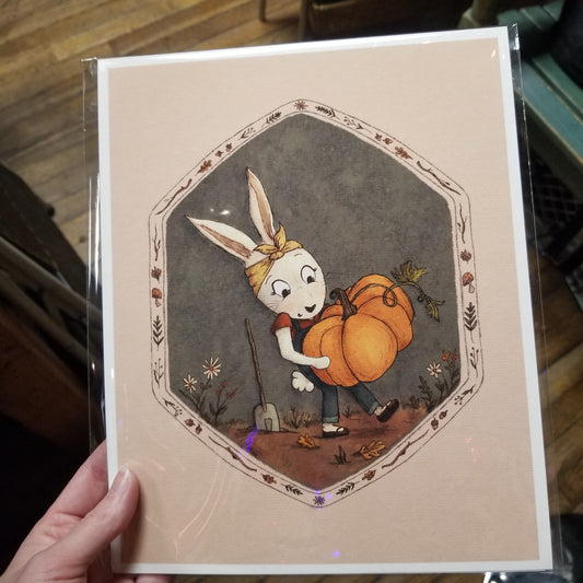 Rabbit Pumpkin PRINT