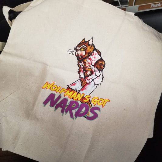 Wolfman's Got Nards TOTE BAG by Christopher Walter Art
