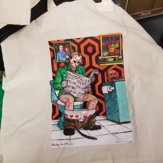 Saturday the 14th TOTE BAG by Christopher Walter Art