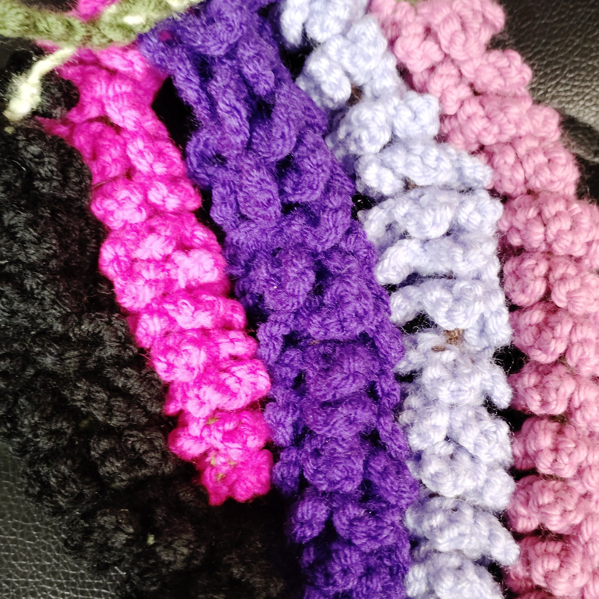 Crochet Wisteria Garland Vertical
