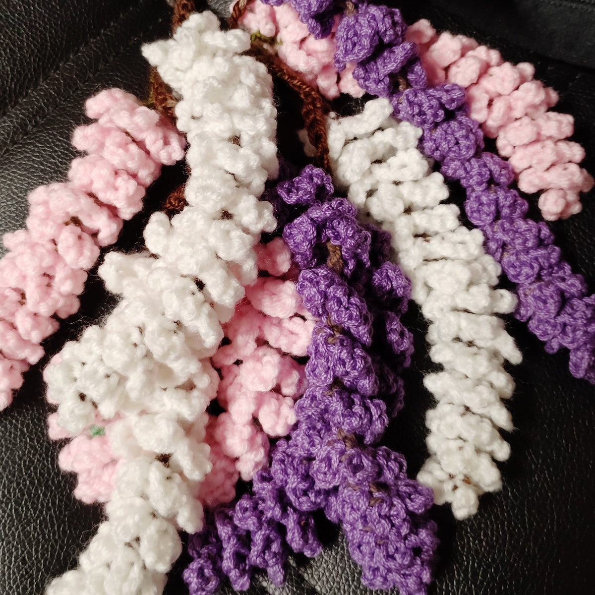 Crochet Wisteria Garland Horizontal