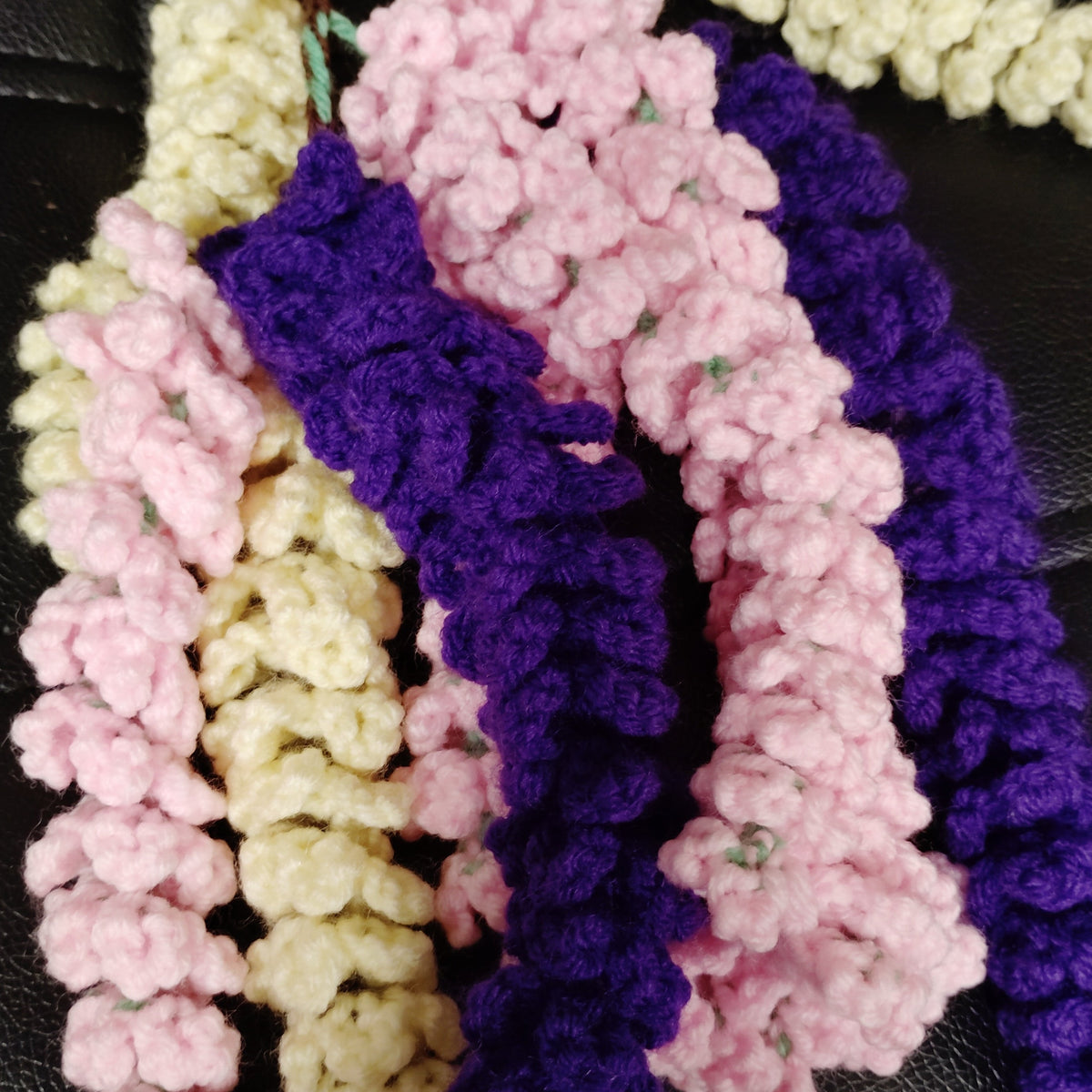 Crochet Wisteria Garland Horizontal