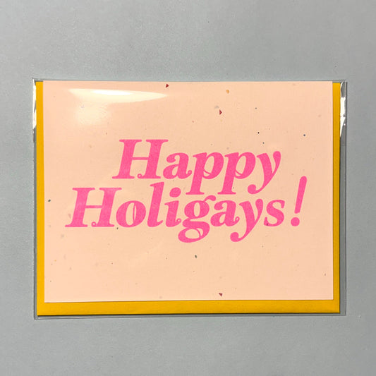 Happy Holigays! Riso Print GREETiNG CARD