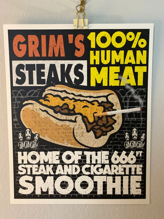 Grim's Steaks PRINT