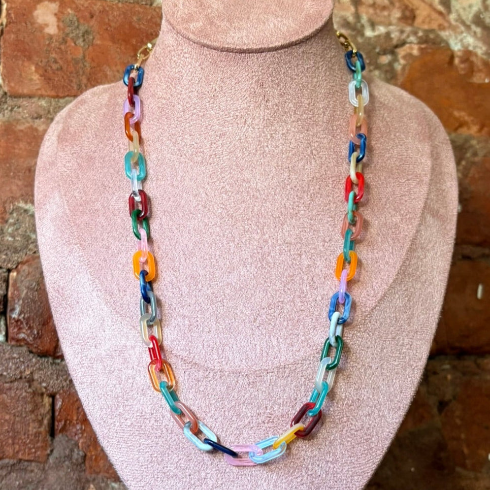 Colorful Chain Link NECKLACE (no pendant) by Lavish-Li Made