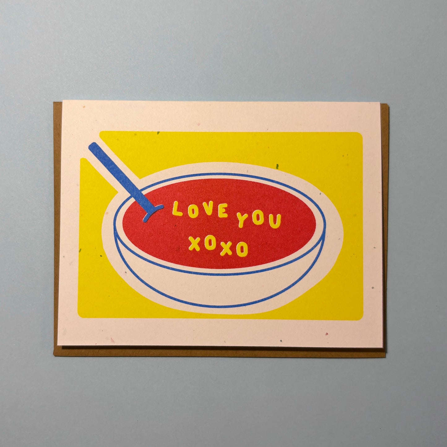 I Love You Soup Riso Print GREETING CARD