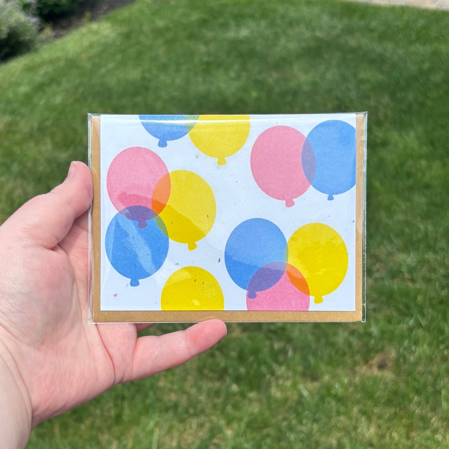 Balloons GREETiNG CARD Riso Print