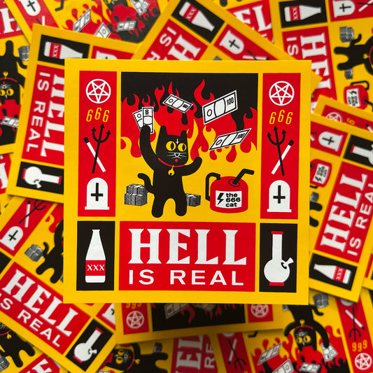 Hell Is Real Gas Can STICKER by the666cat