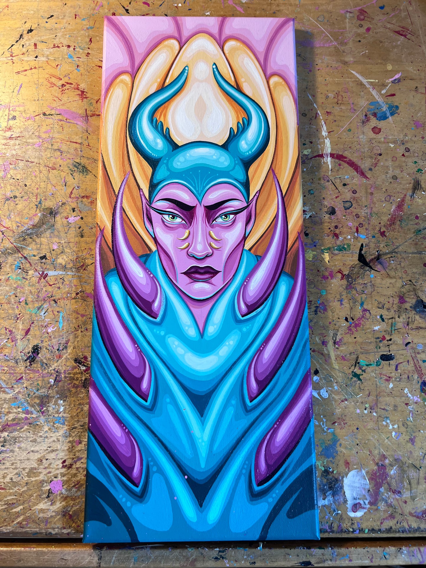 Centipede Queen PAiNTiNG by Sea Of Doom