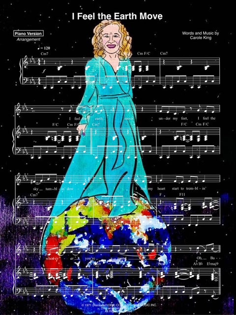 I Feel The Earth, Carol Sheet Music PRiNT by Jim Smith