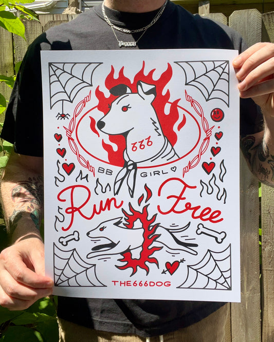 BB Girl Run Free PRINT by the666cat