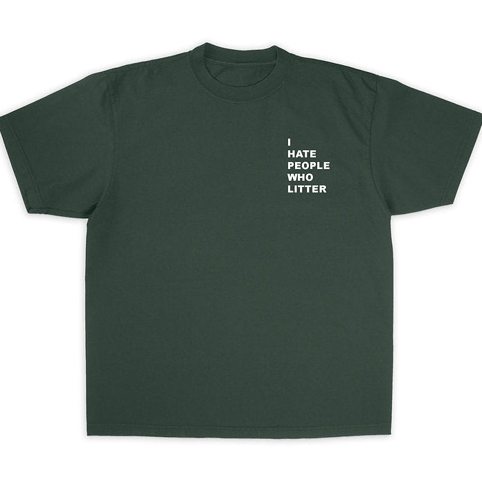I Hate People Who Litter Crossword T-SHiRT by Bombardment