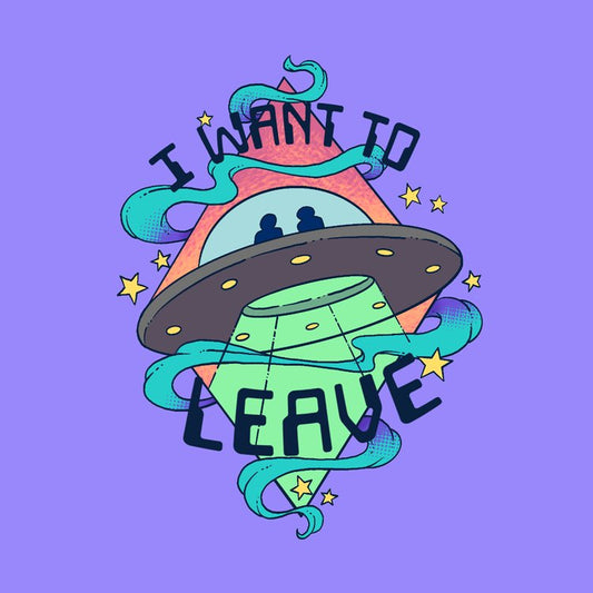 I Want To Leave UFO STiCKER