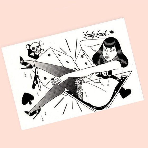 Lady Luck POSTCARD by Carmen Pizarro