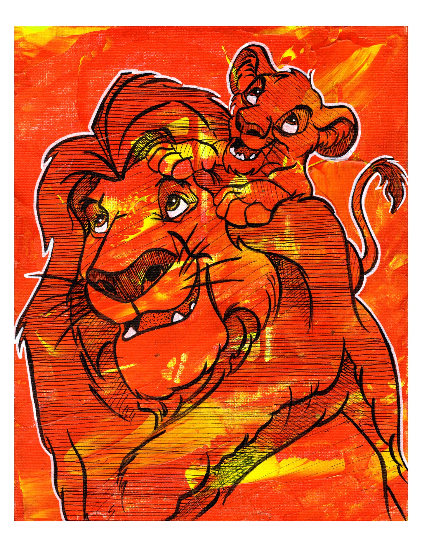 Lion Father and Son STICKER