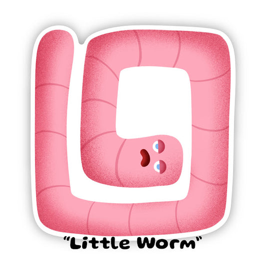 Little Worm STiCKER by One Dumb Shop