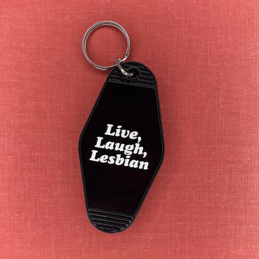 Live Laugh Lesbian Key Tag KEYCHAIN