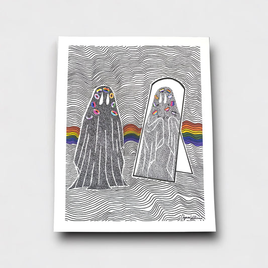 Love Mirror Ghost PRiNT by Solo Souls