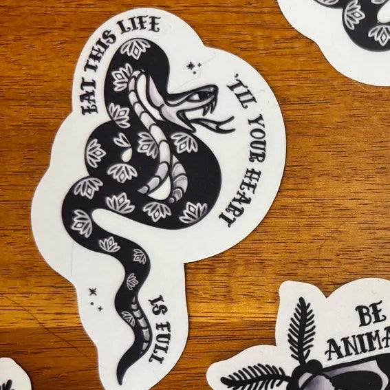 Eat This Life Til Your Heart Is Full STICKER