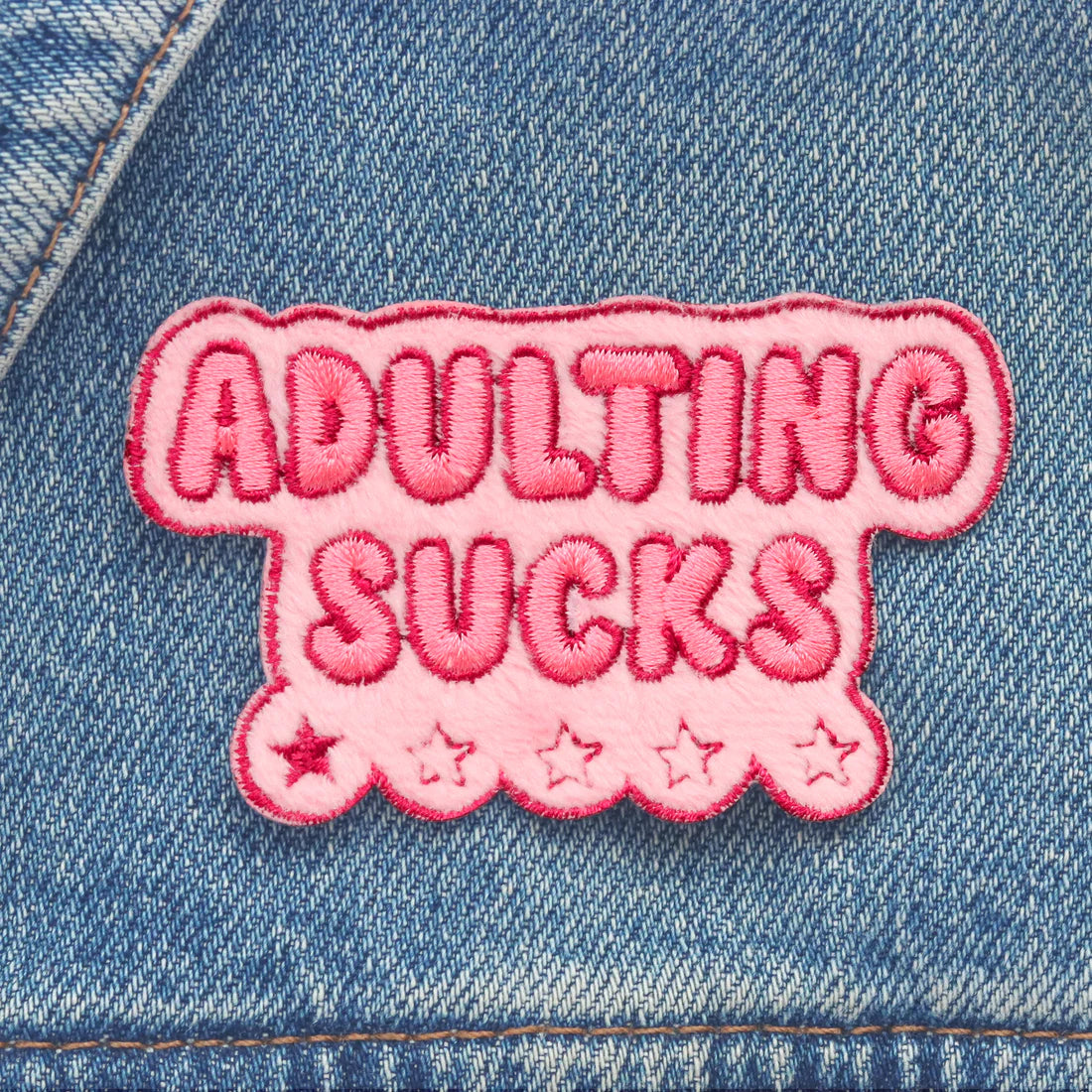 Adulting Sucks Iron-on PATCH by fluffmallow