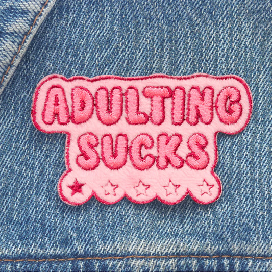 Adulting Sucks Iron-on PATCH by fluffmallow
