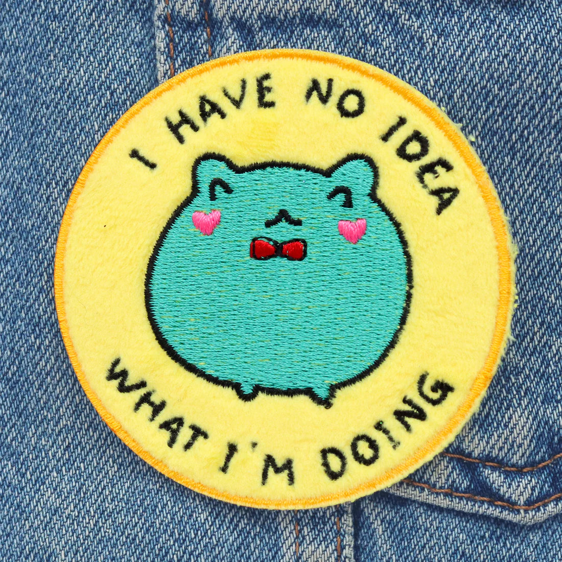I Have No Idea What I'm Doing Frog Iron-on PATCH by fluffmallow