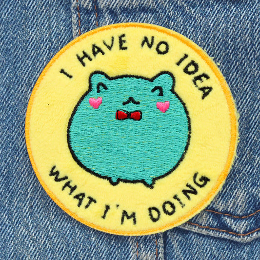 I Have No Idea What I'm Doing Frog Iron-on PATCH by fluffmallow