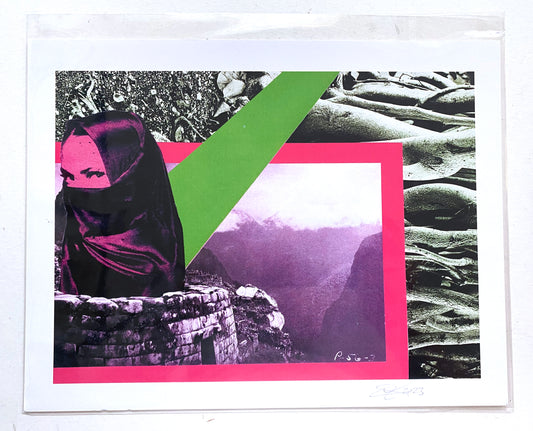 Neon Hijab Collage PRINT